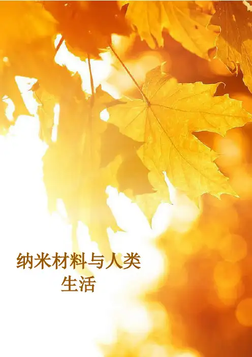 纳米材料与人类生活