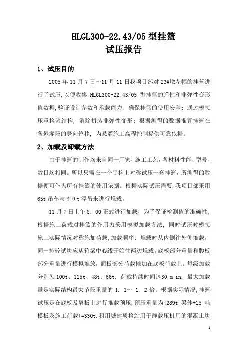 挂蓝试压报告