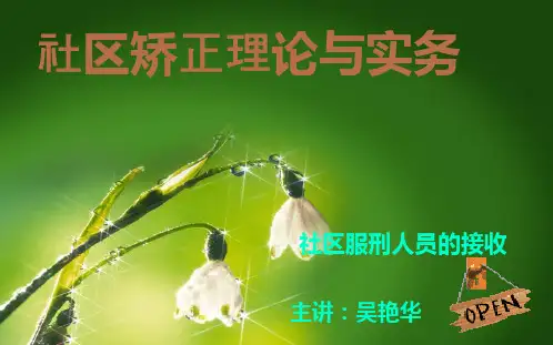 社区矫正理论与实务讲解