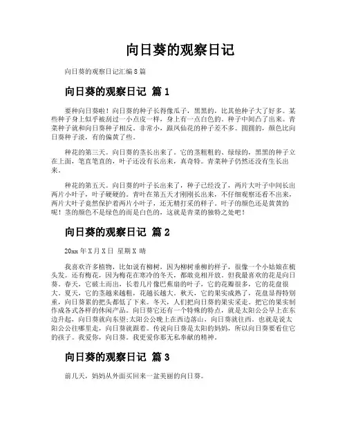 向日葵的观察日记