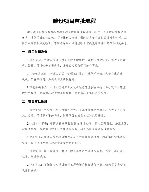 建设项目审批流程