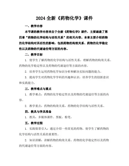 2024全新《药物化学》课件