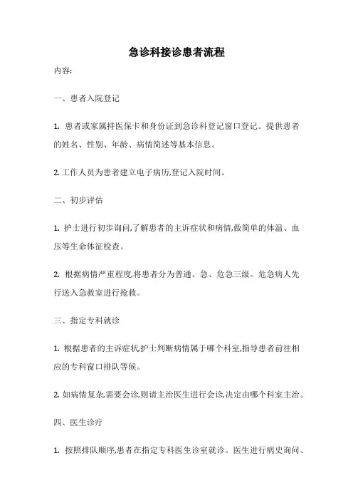 急诊科接诊患者流程