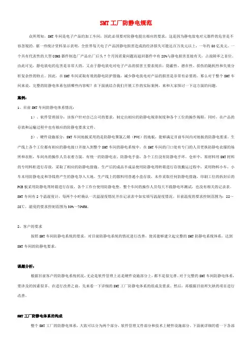 SMT工厂防静电规范