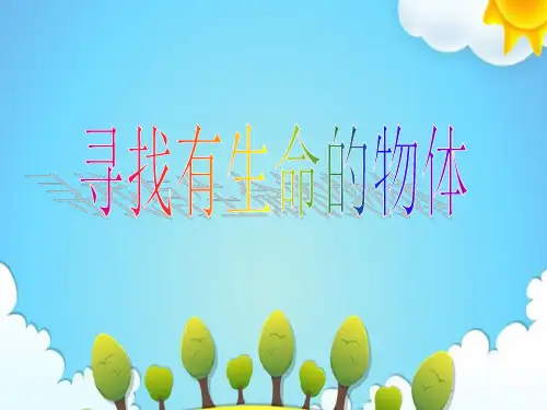 苏教版小学科学三年级上册寻找有生命的物体课件(1)