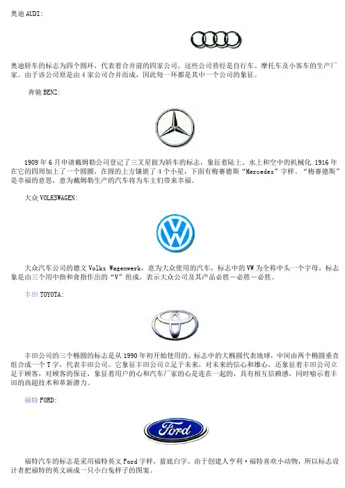 常见汽车标志