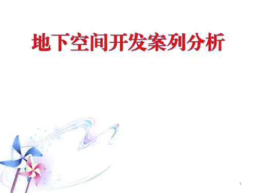 地下空间规划案例分析总结课件ppt