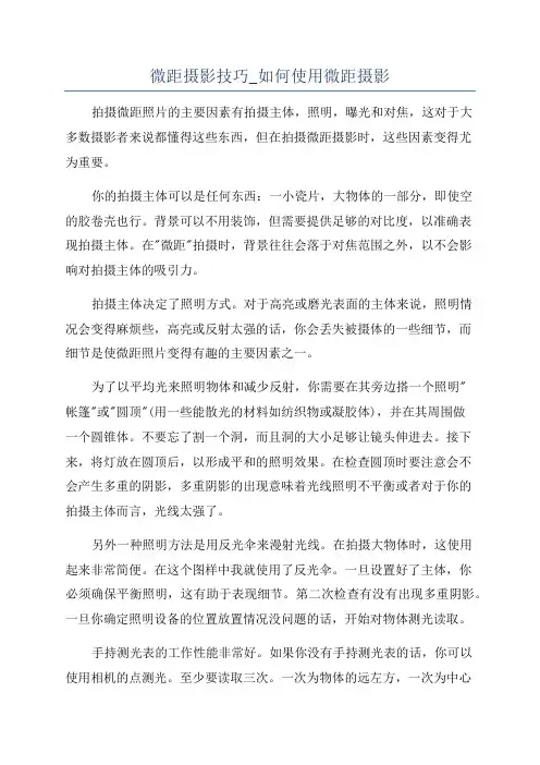 微距摄影技巧_如何使用微距摄影