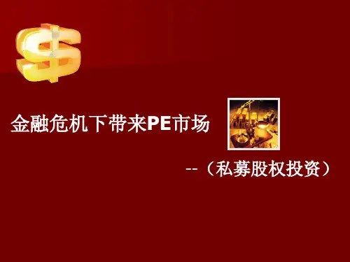 私募股权投资PE项目介绍PPT模板