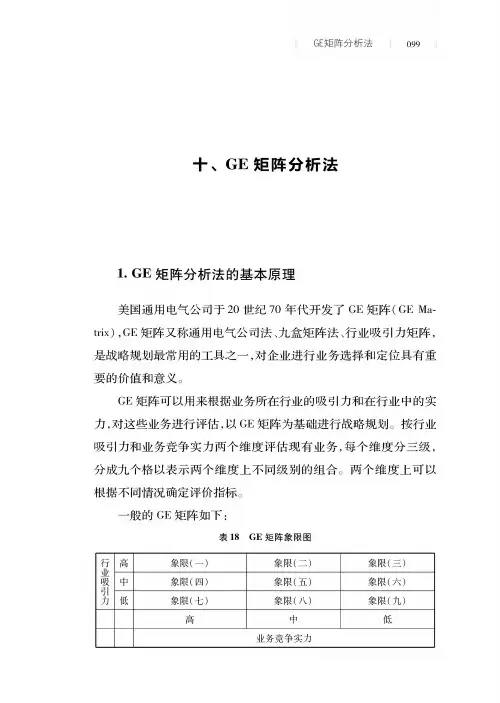 18汽车产业发展常用分析方法与应用-10-十、ge矩阵分析法