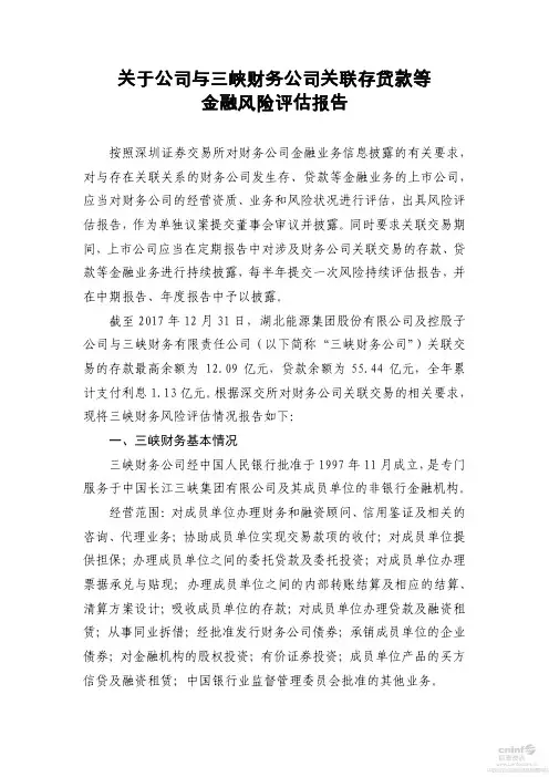 金融风险评估报告