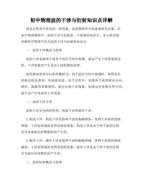 初中物理波的干涉与衍射知识点详解