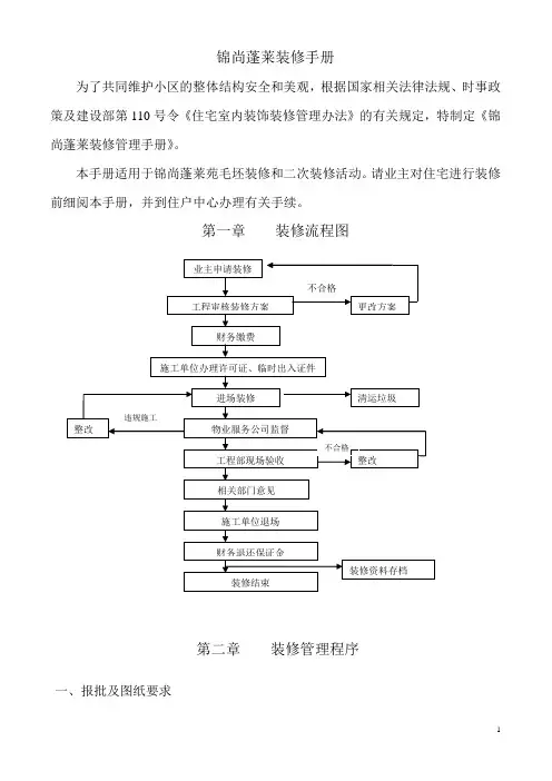 锦尚蓬莱装修手册