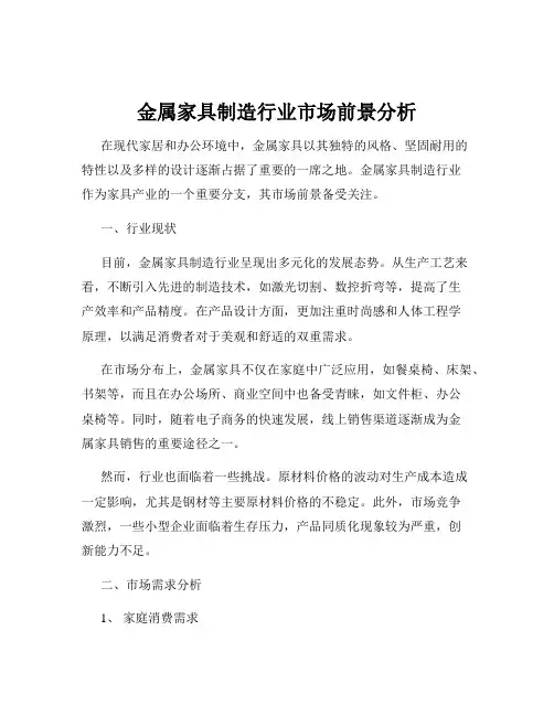 金属家具制造行业市场前景分析
