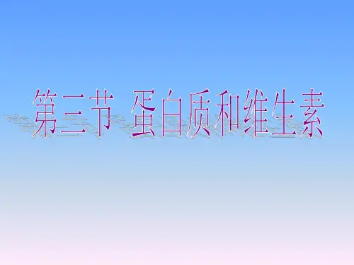 蛋白质和维生素详解