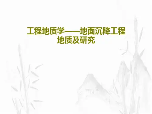 工程地质学——地面沉降工程地质及研究50页PPT