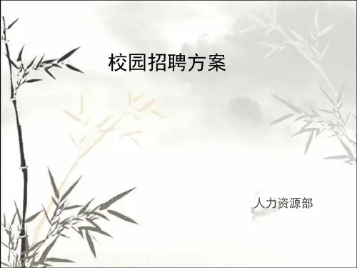 某公司校园招聘方案 PPT