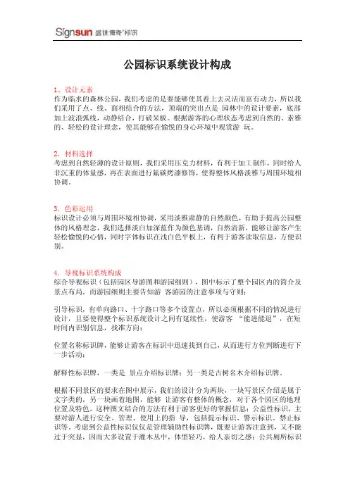 公园标识系统设计构成