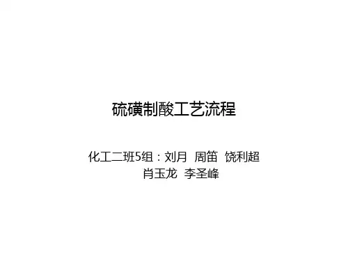 硫磺制酸工艺流程