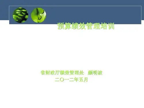 预算绩效管理培训(ppt )