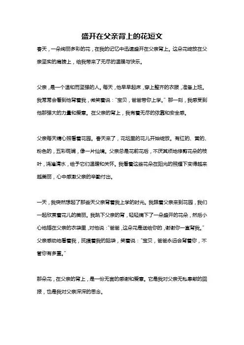 盛开在父亲背上的花短文