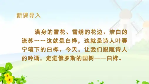 人教版部编本四年级语文下册11白桦完美版
