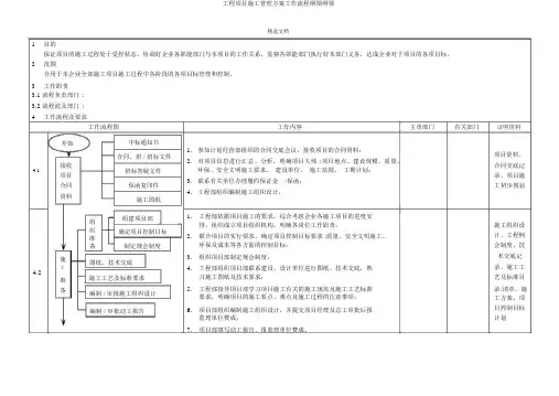 工程项目施工管理方案工作流程纲要大纲