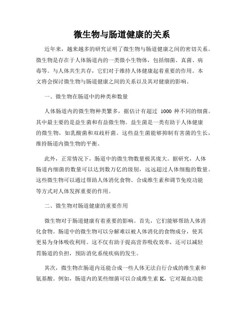 微生物与肠道健康的关系