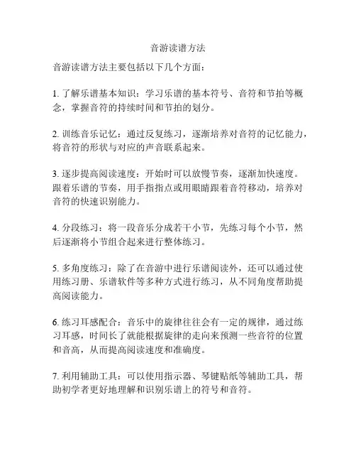 音游读谱方法
