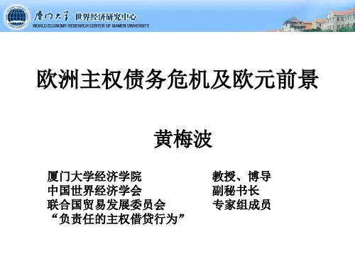 欧洲主权债务危机及欧元前景讲义(PPT 56页)