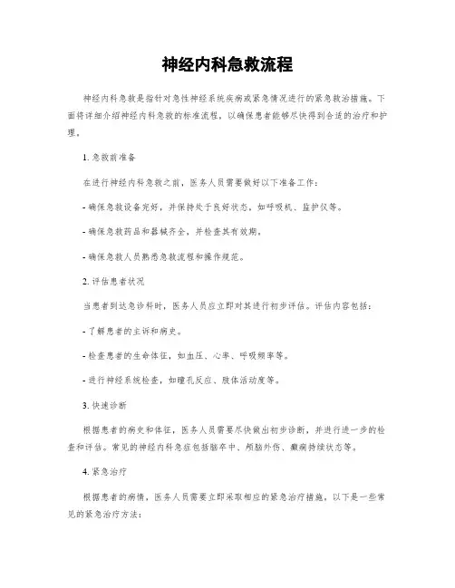 神经内科急救流程