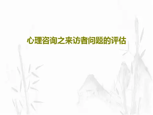 心理咨询之来访者问题的评估共17页文档