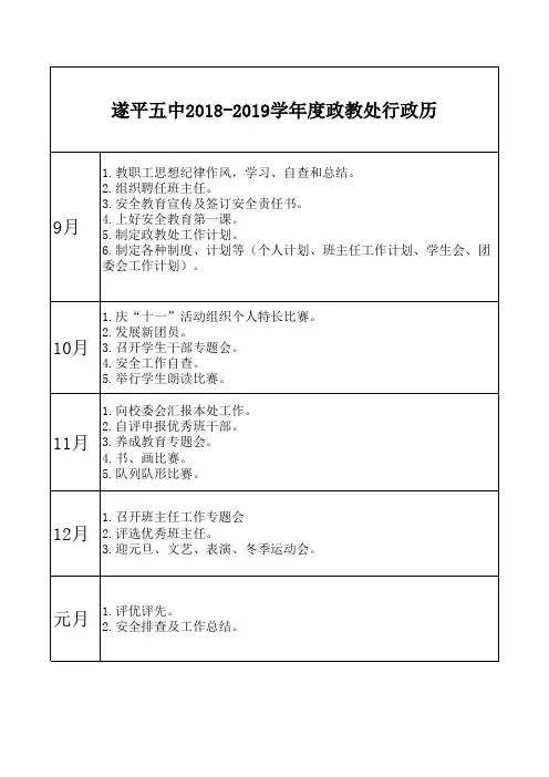 政教处行政历