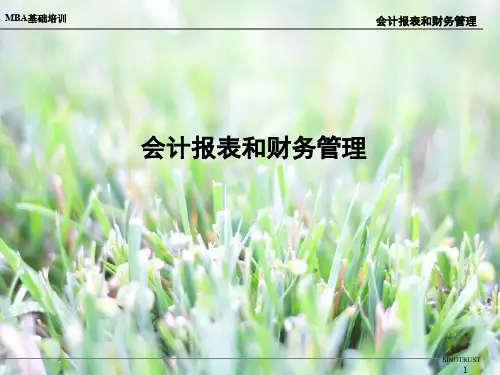 会计报表和财务管理