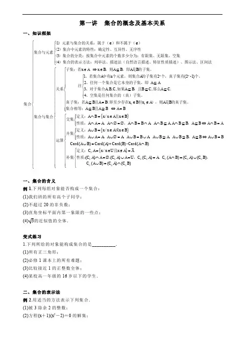 1.集合的概念及基本关系