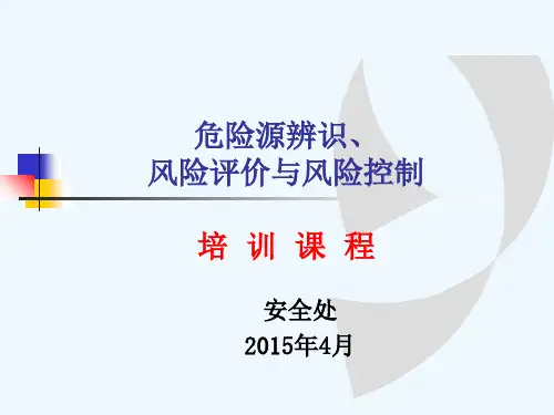 非煤矿山危险源辨识风险控制培训