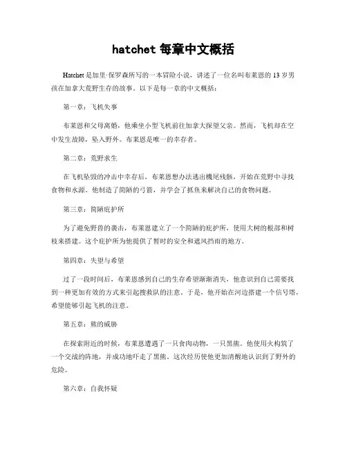 hatchet每章中文概括