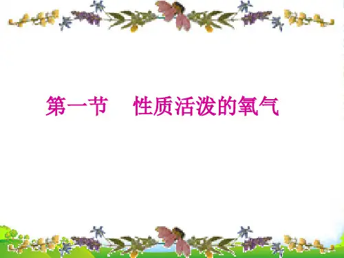 沪教版化学九年级 2.1 性质活泼的氧气 (共19张PPT)