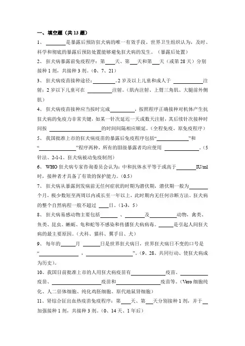 狂犬病和出血热疫苗