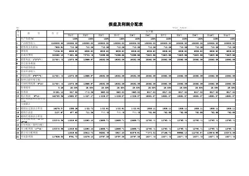 建设项目财务测算表模板