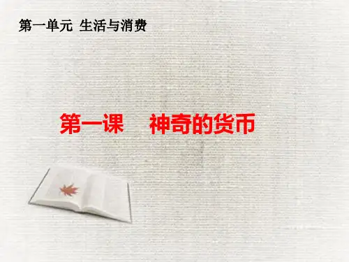 高中政治人教版必修一经济生活1.1揭开货币的神秘面纱(共19张PPT)