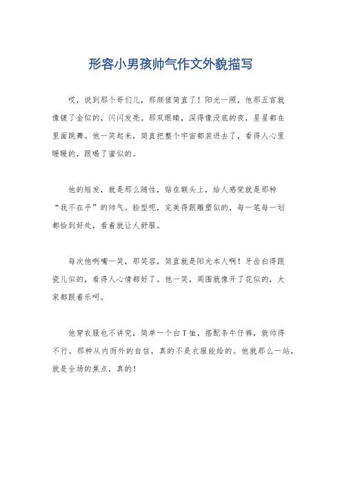 形容小男孩帅气作文外貌描写