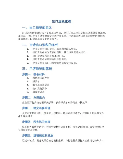 出口退税流程