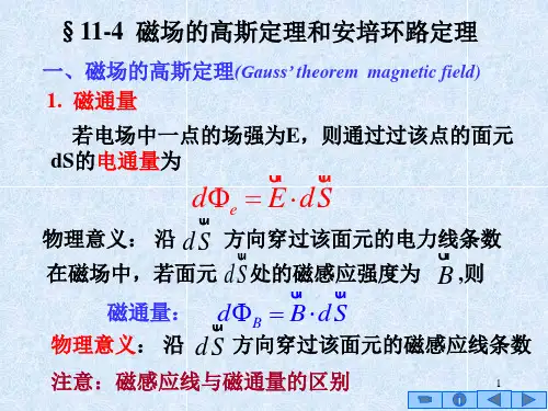 11-4磁场的高斯定理和安培环路定理
