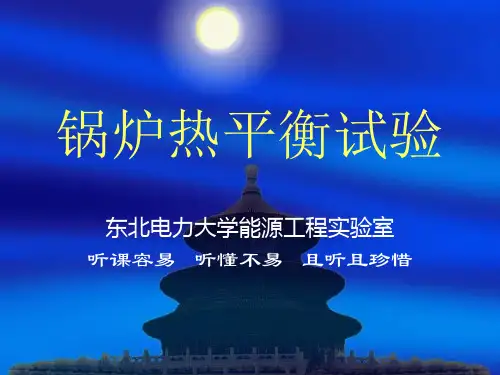 锅炉热平衡试验