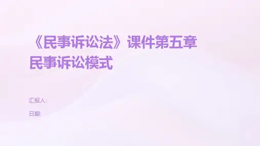《民事诉讼法》课件第五章民事诉讼模式