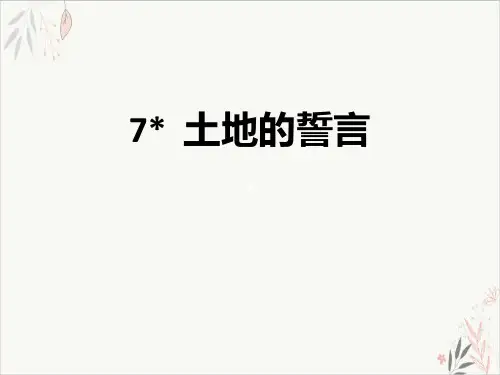 土地的誓言ppt课件(完美版)