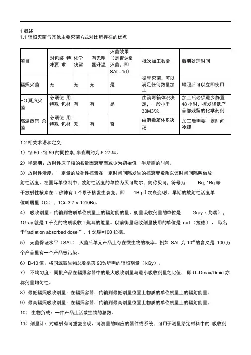 辐照灭菌验证确认方案