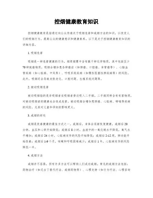 控烟健康教育知识
