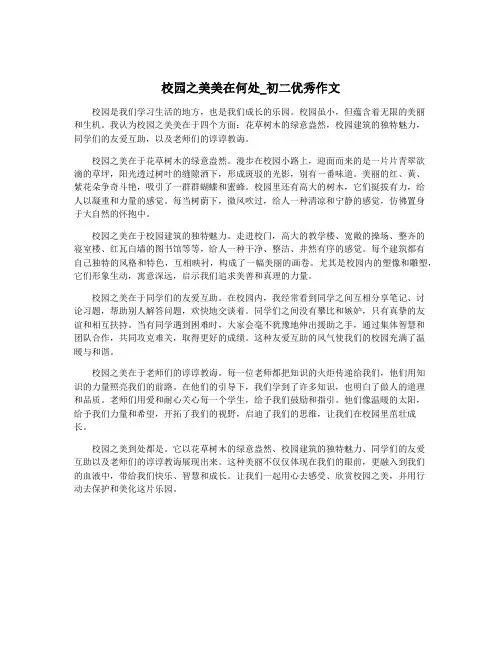 校园之美美在何处_初二优秀作文